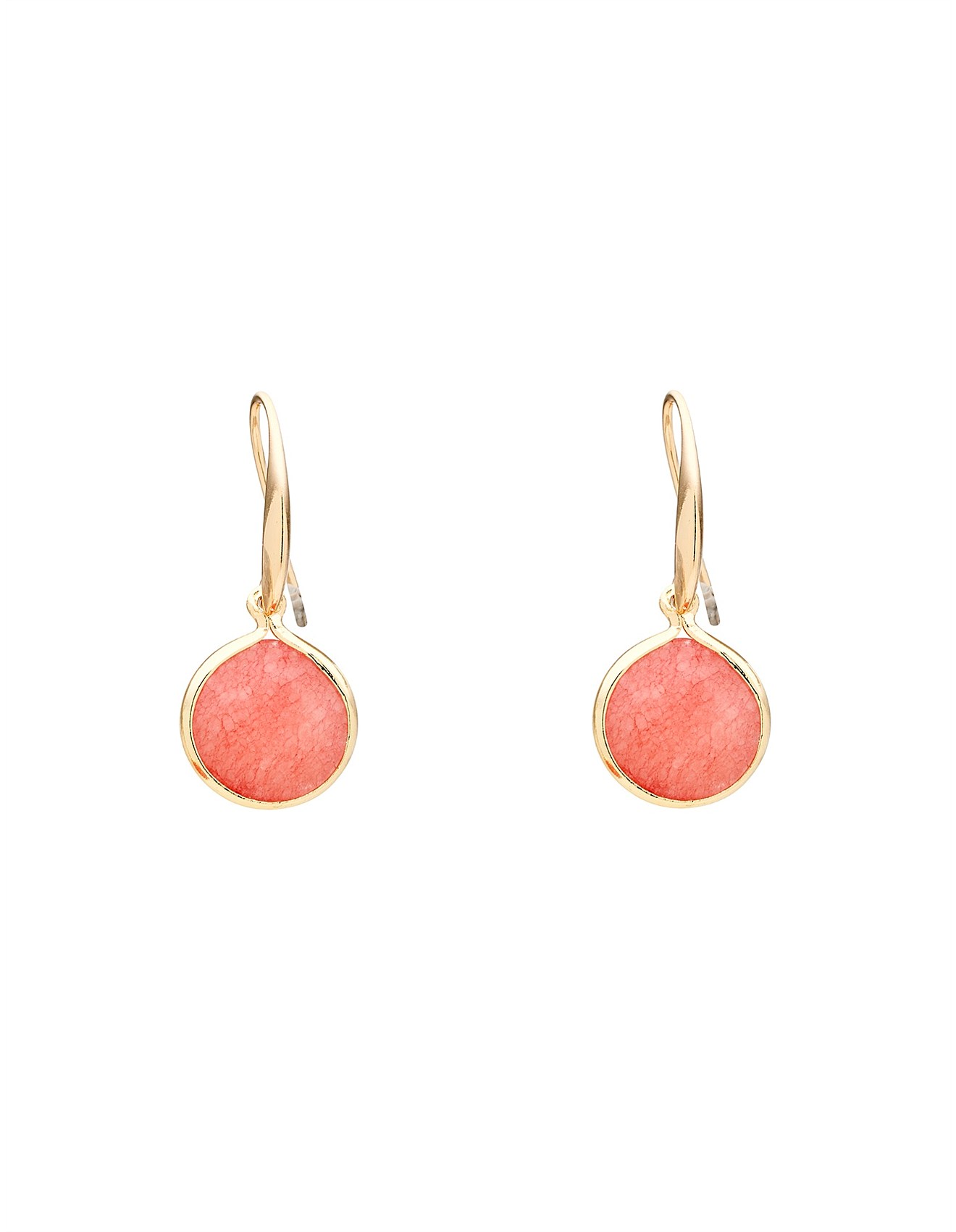 David Lawrence ROUND NATURAL STONE EARRING