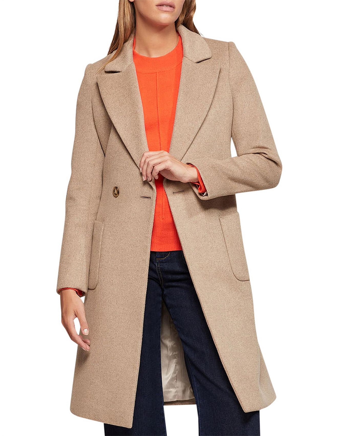 OXFORD FARAH WOOL RICH OVERCOAT WITH BELT