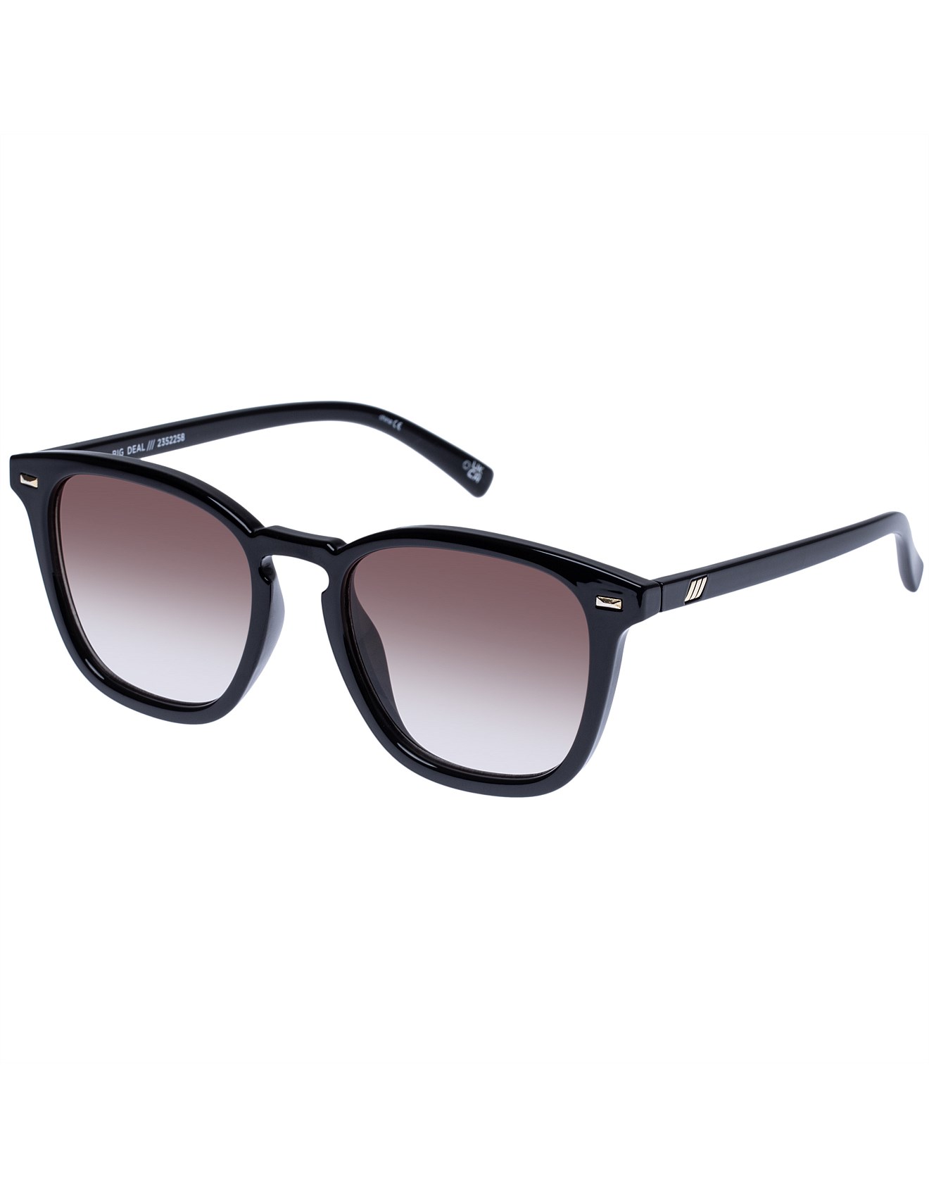 Le Specs BIG DEAL BLACK RECTANGLE Sunglasses