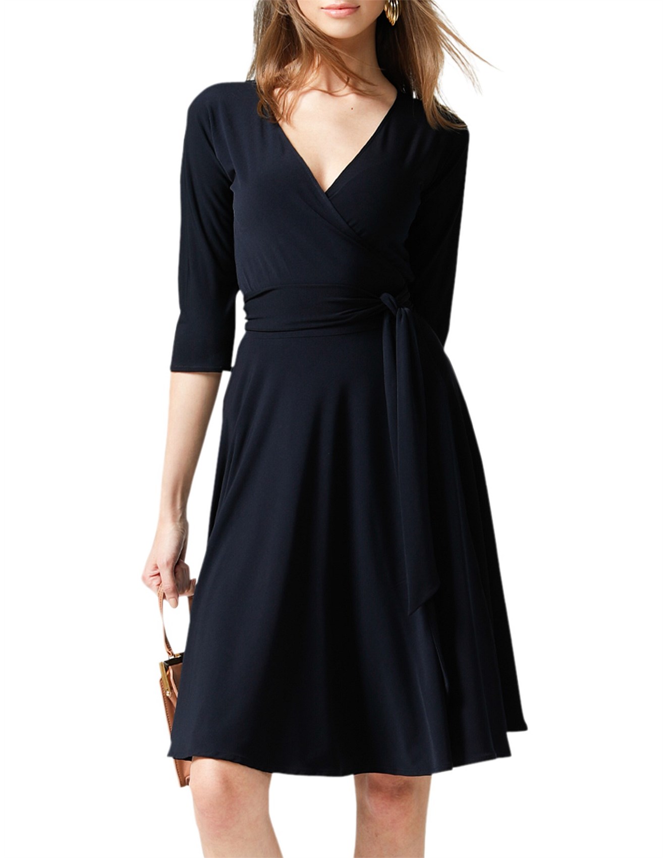 Sacha Drake REVERSE WRAP DRESS IN NAVY