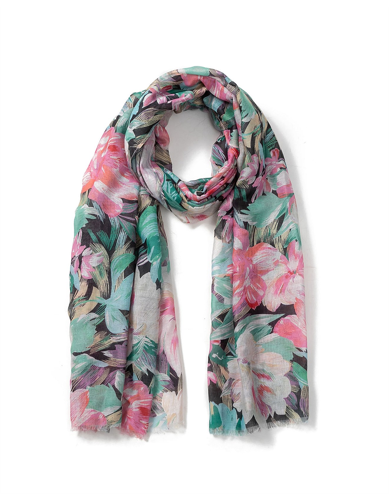 Gregory Ladner FLORAL PRINT SCARF