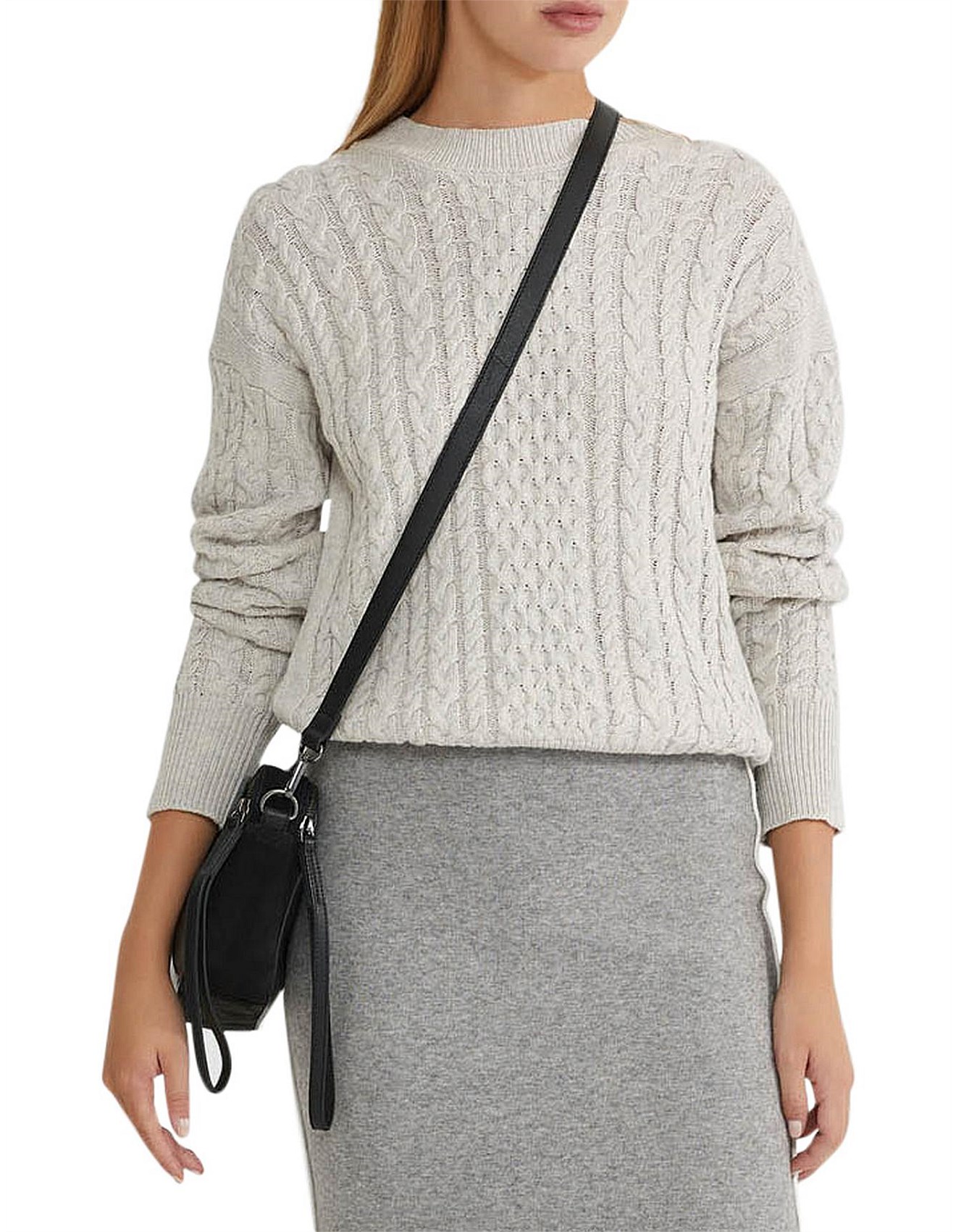 OXFORD DELPHINE CABLE KNIT TOP