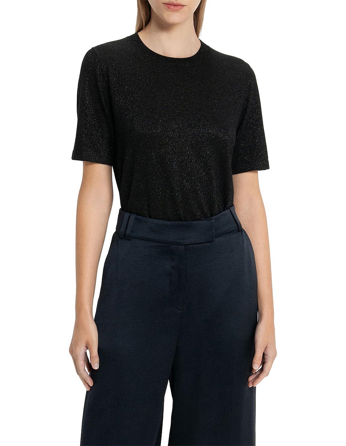 Cue LUREX KNITTED TEE