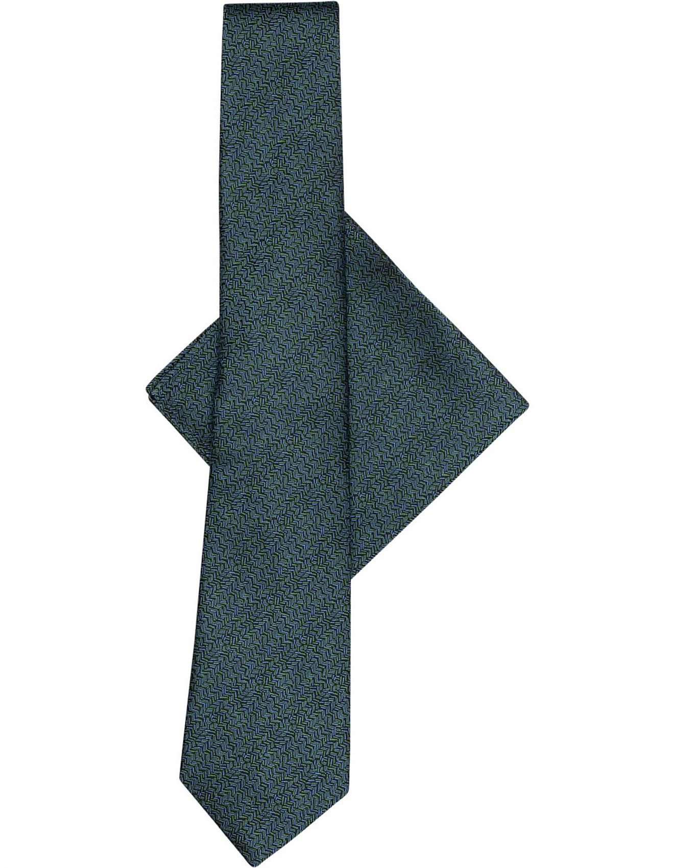 James Harper HERRINGBONE TEXTURE TIE & HANK SET