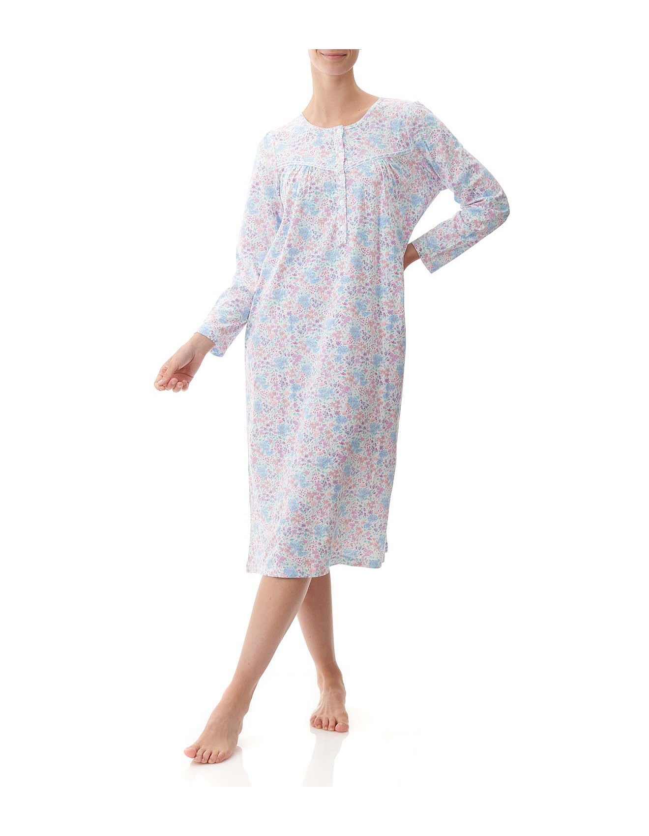 Givoni long sleeve mid nightie with yoke