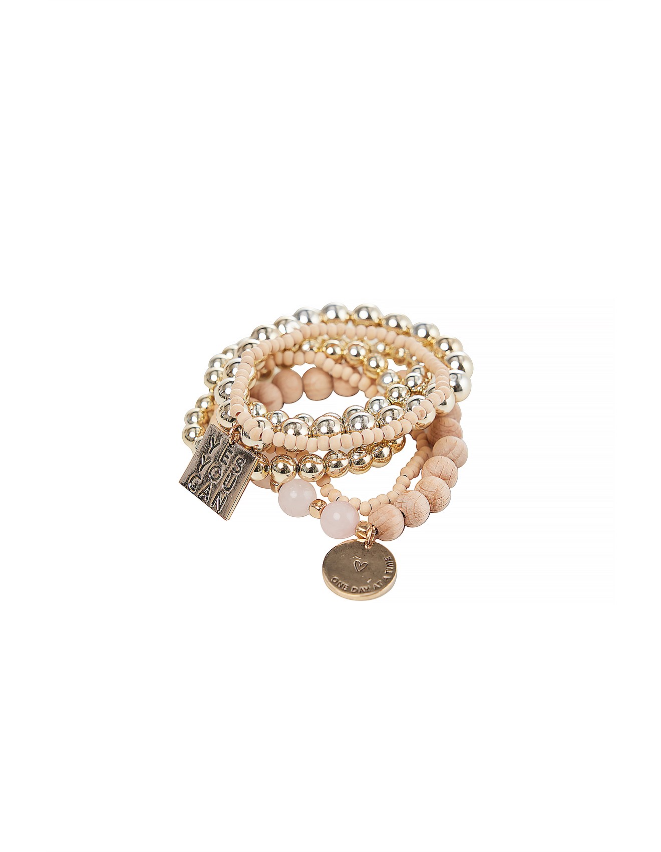 Brave + True PINK GOLD 4 ALWAYS CHARM BRACELET