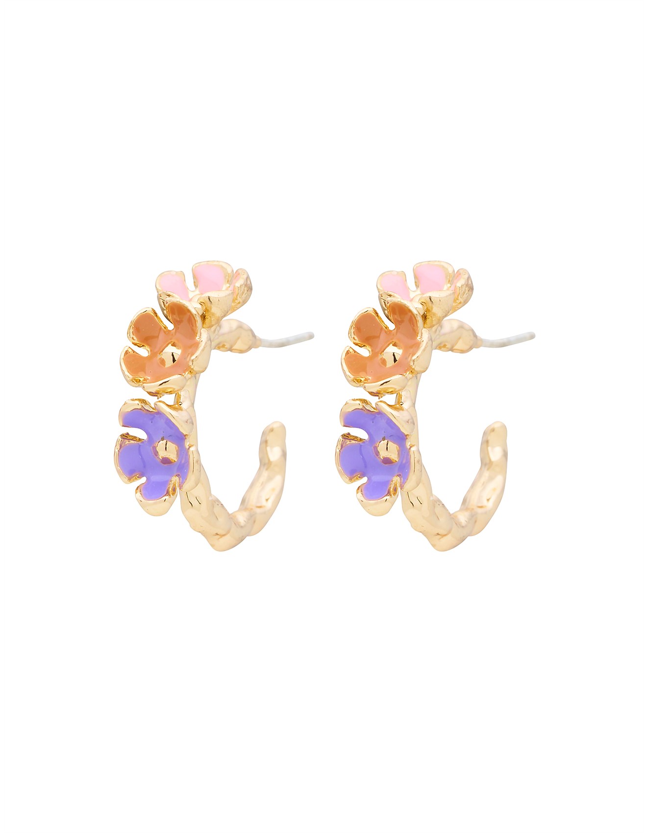 Marcs Women FLOWER STACK HOOP EARRINGS