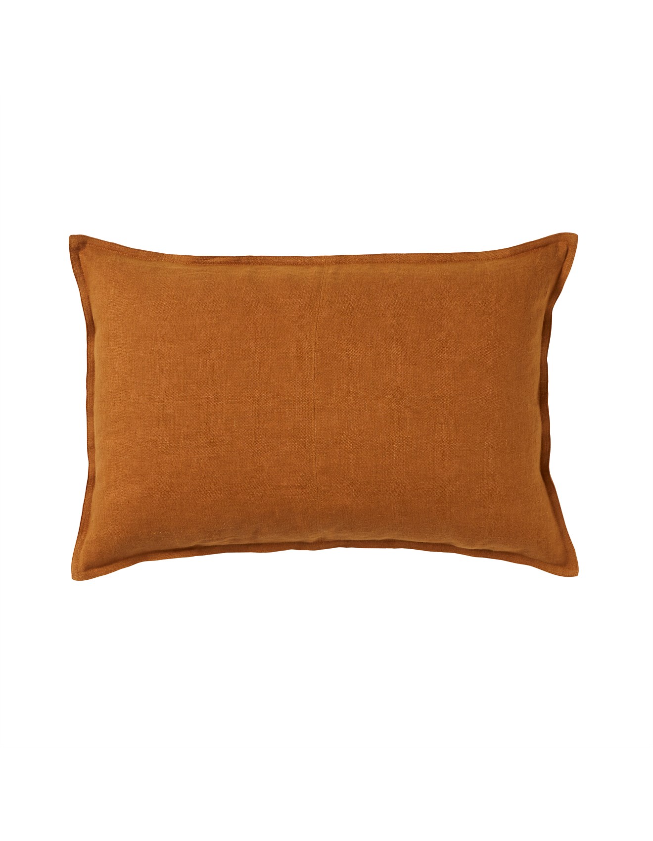 Weave Como Panelled European Linen Cushion In Spice 40x60cm