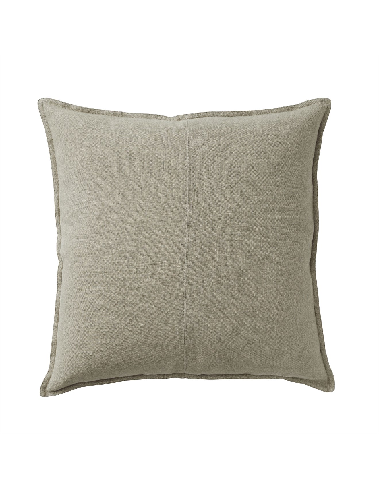 Weave Como Panelled European Linen Cushion In Caper 60cm