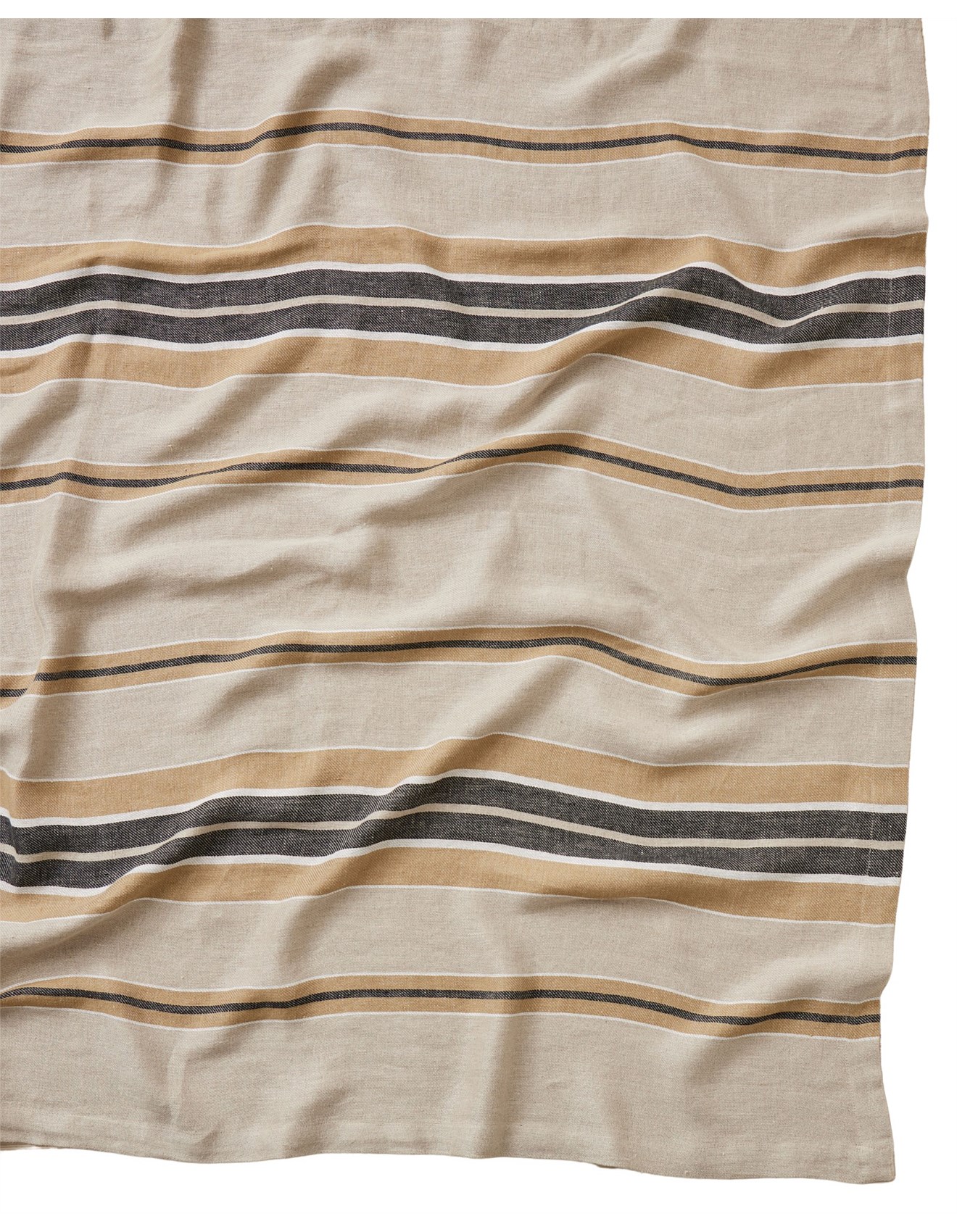 Weave Franco Striped European Linen Throw In Clay