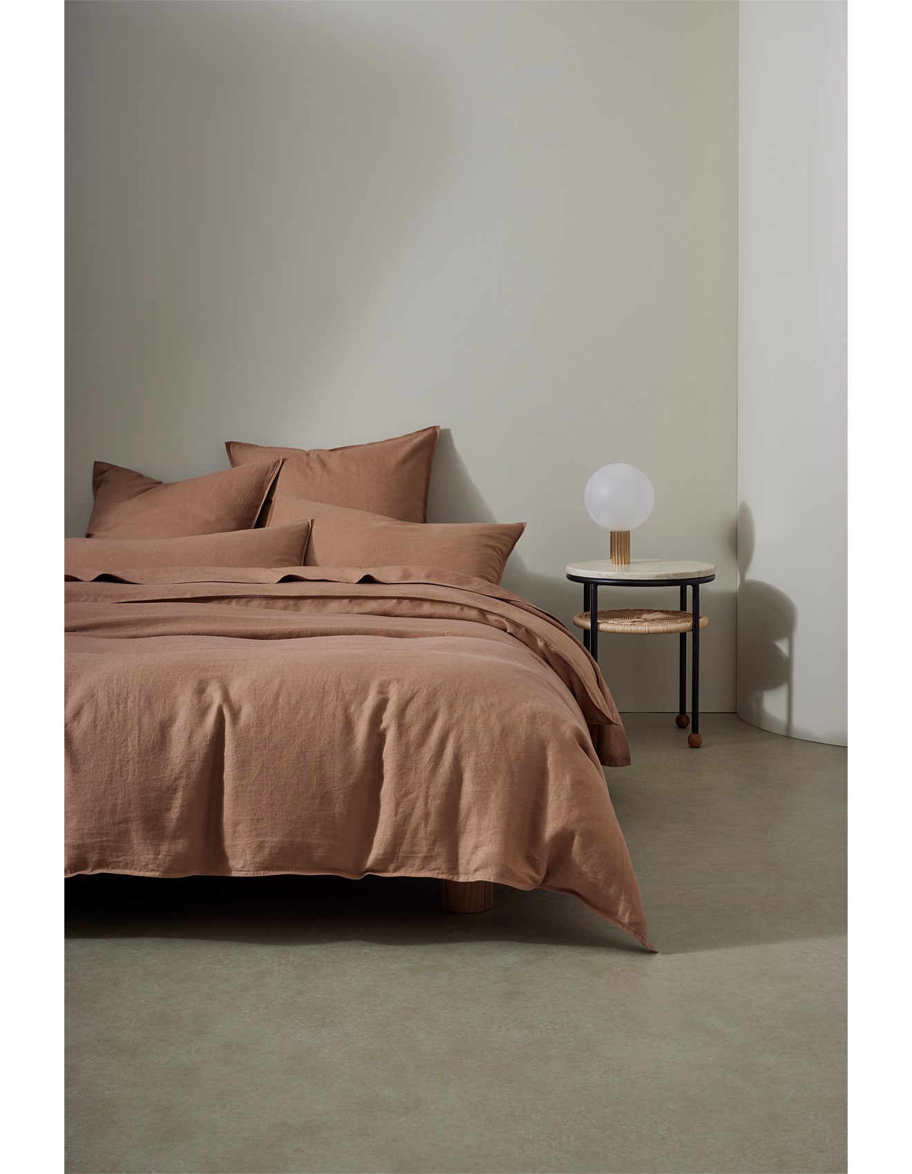 Weave Ravello Double Linen Quilt Cover In Biscuit