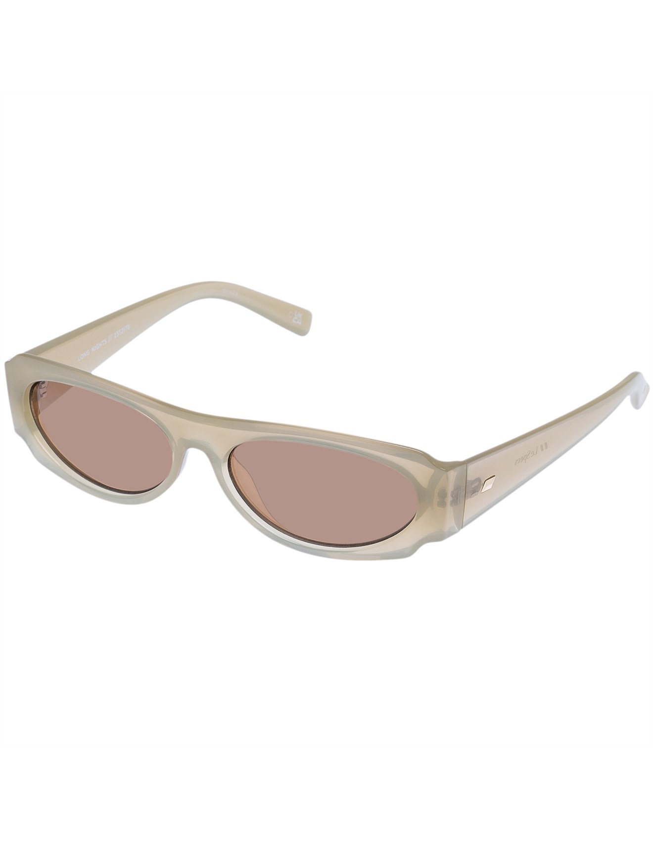 Le Specs LONG NIGHTS BEIGE RECTANGLE Sunglasses