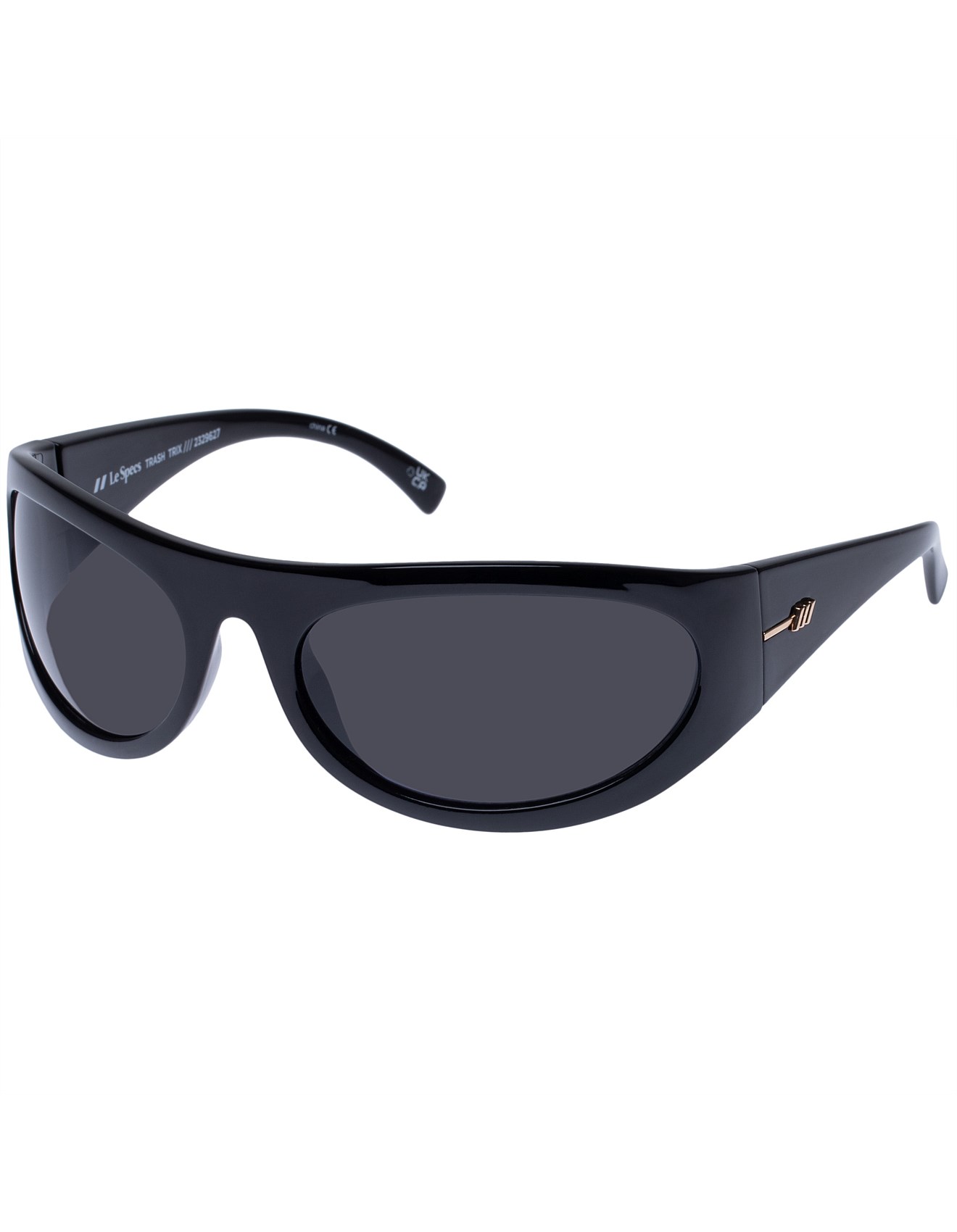 Le Specs TRASH TRIX BLACK WRAP Sunglasses