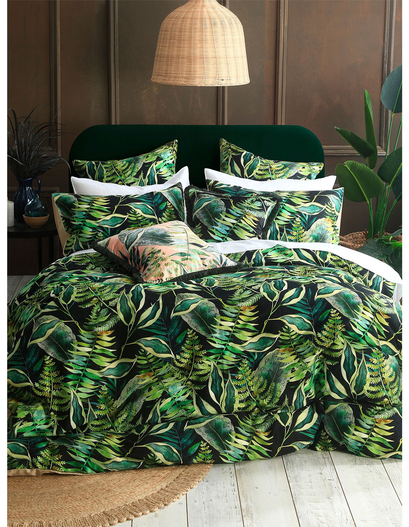 MM Linen SUPER KING QUILT COVER SET TROPICS