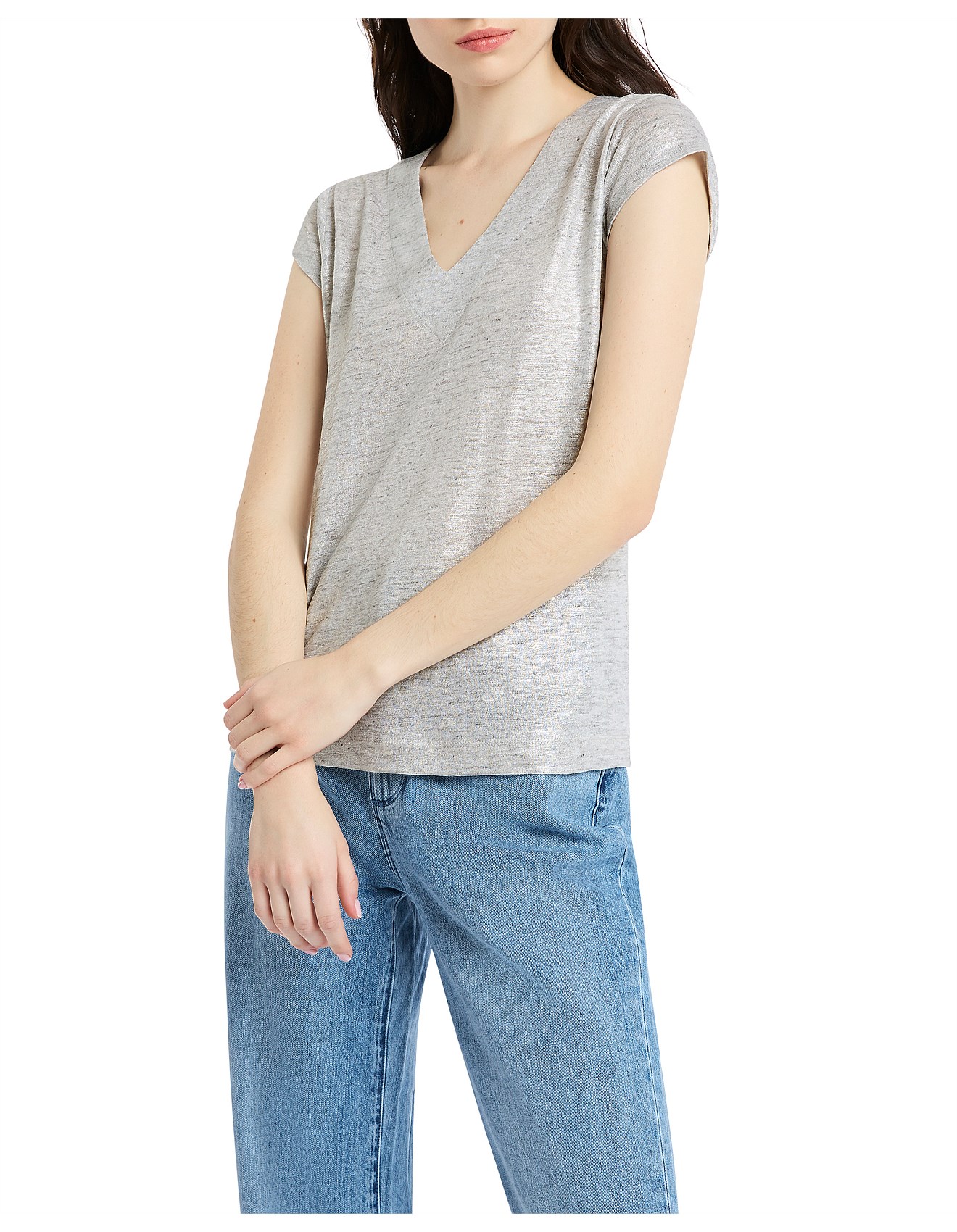 Marcs Women AFTERGLOW FOIL LINEN TEE