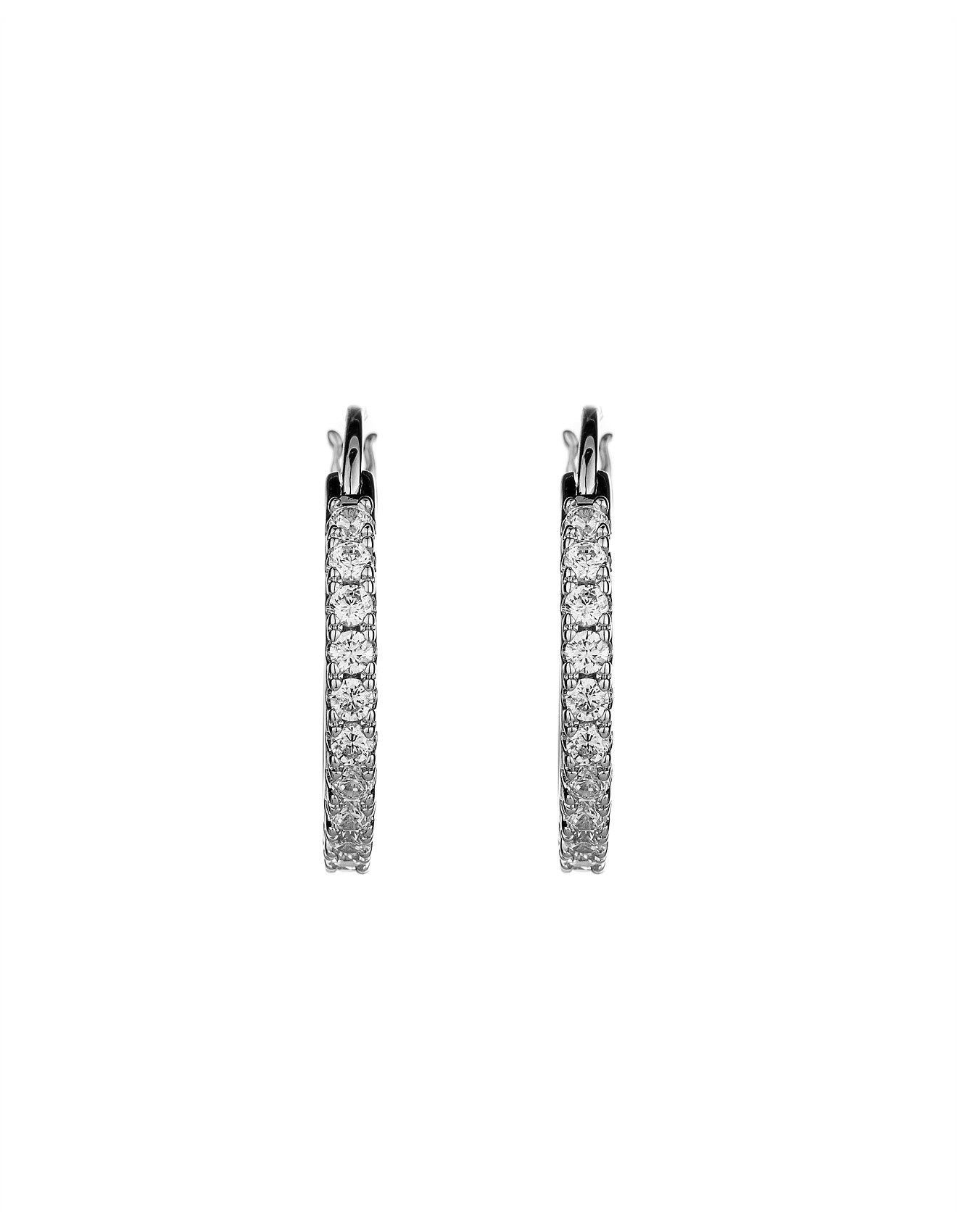 Gregory Ladner CZ HOOP EARRING