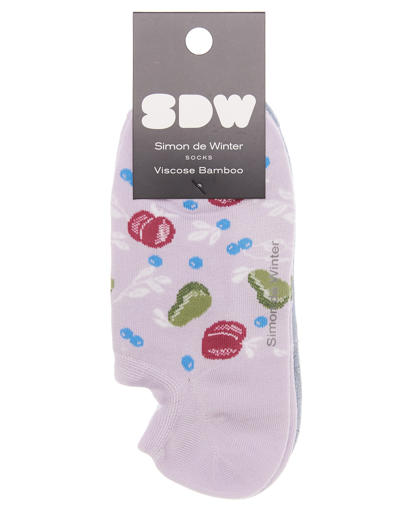 Simon De Winter 2pk invisible sock fruits