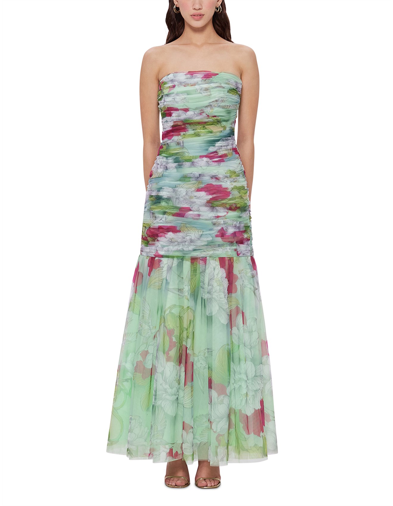 LEO LIN Natalie Ruched Midi Dress