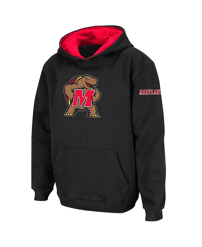 Stadium Athletic Big Boys Black Maryland Terrapins Big Logo Pullover Hoodie