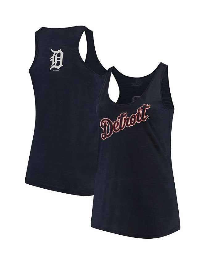 Soft As A Grape Women's Navy Detroit Tigers Plus Size Swing for the Fences Racerback Tank Top