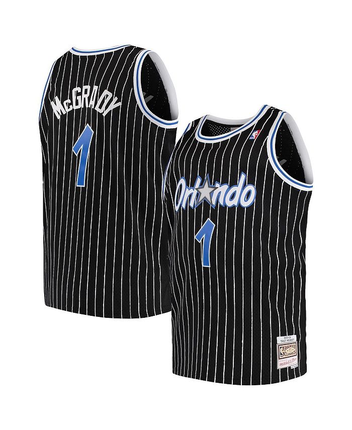 Mitchell & Ness Men's Tracy McGrady Black Orlando Magic Big and Tall Hardwood Classics Swingman Jersey