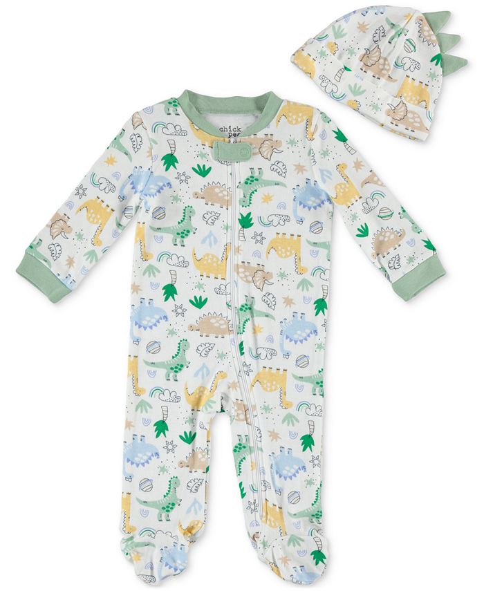 Chickpea Baby Boys Sleep and Play and Hat, 2 Piece Set