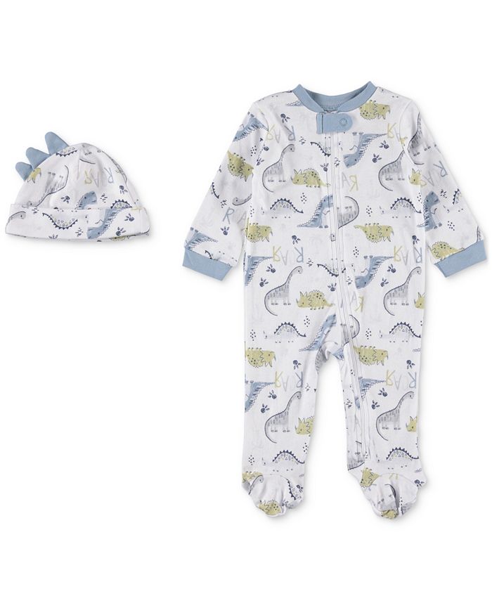 Chickpea Baby Boys Animal Sleep and Play with Hat, 2 Piece Set