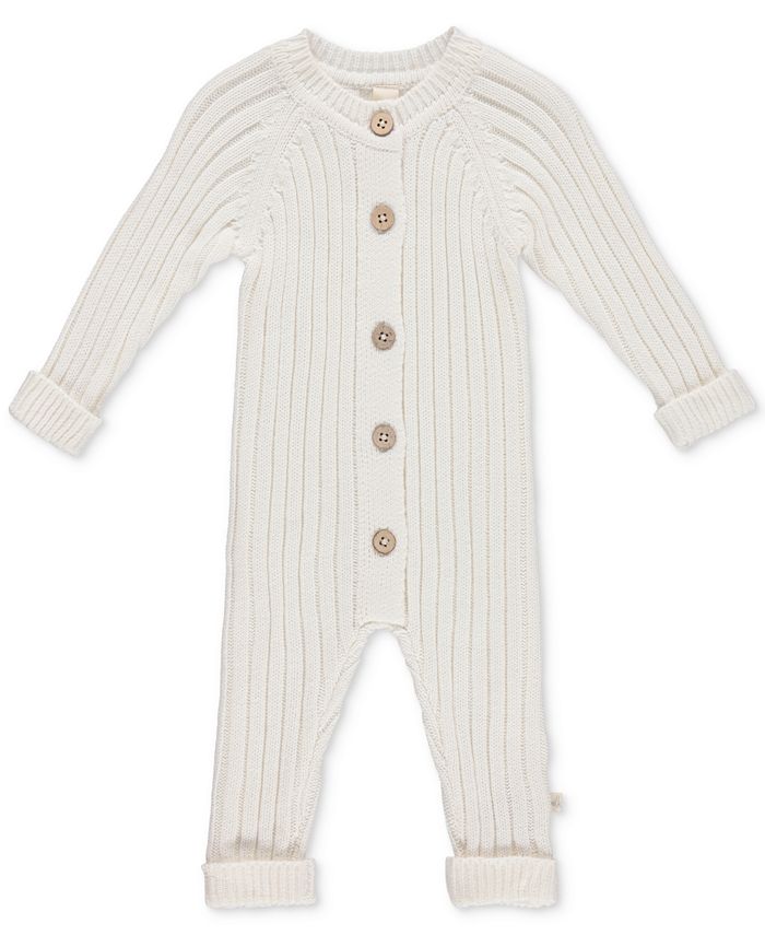 Snug by Chickpea Baby Cotton Chunky-Ribbed-Knit Coverall