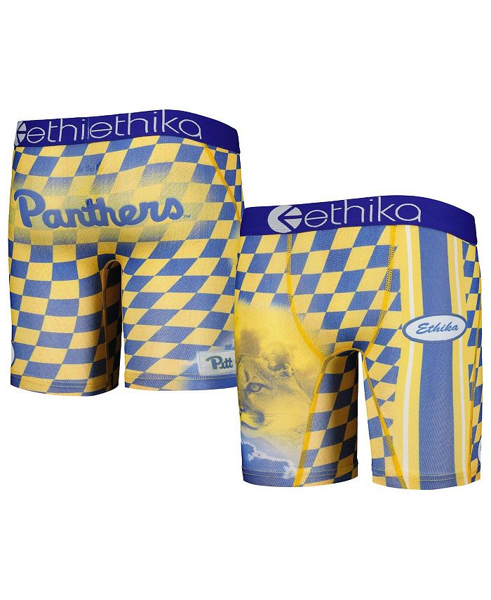 Ethika Big Boys Royal Pitt Panthers Podium Checkerboard Boxer Briefs