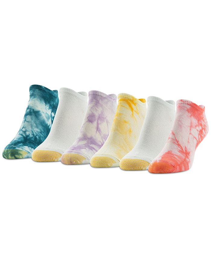 Gold Toe Women's 6-Pk. Tie-Dyed No-Show Liner Socks