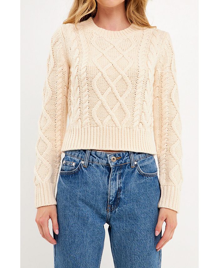 English Factory Women's Cable-Knit Sweater