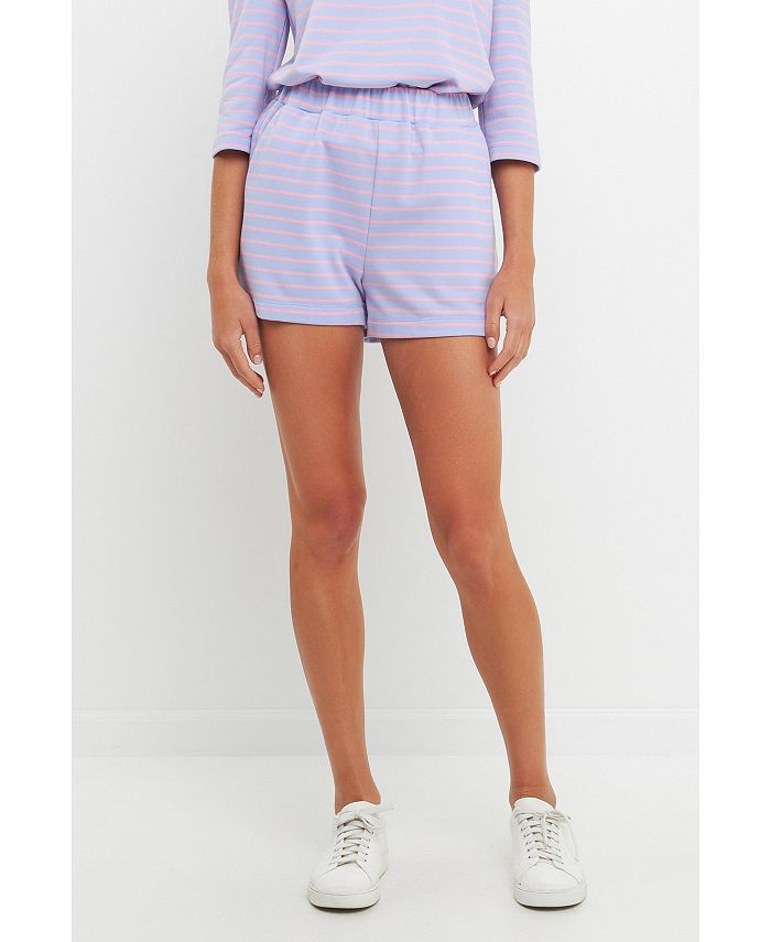 English Factory Women's Striped Breton Shorts