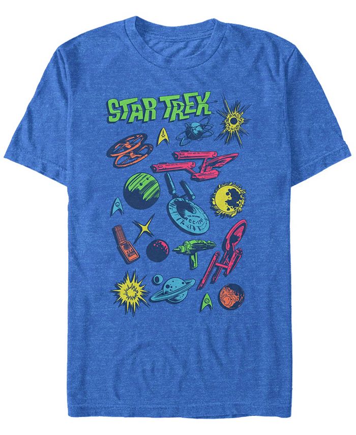 Fifth Sun Star Trek Men's The Original Series Comic Pop Art Short Sleeve T-Shirt