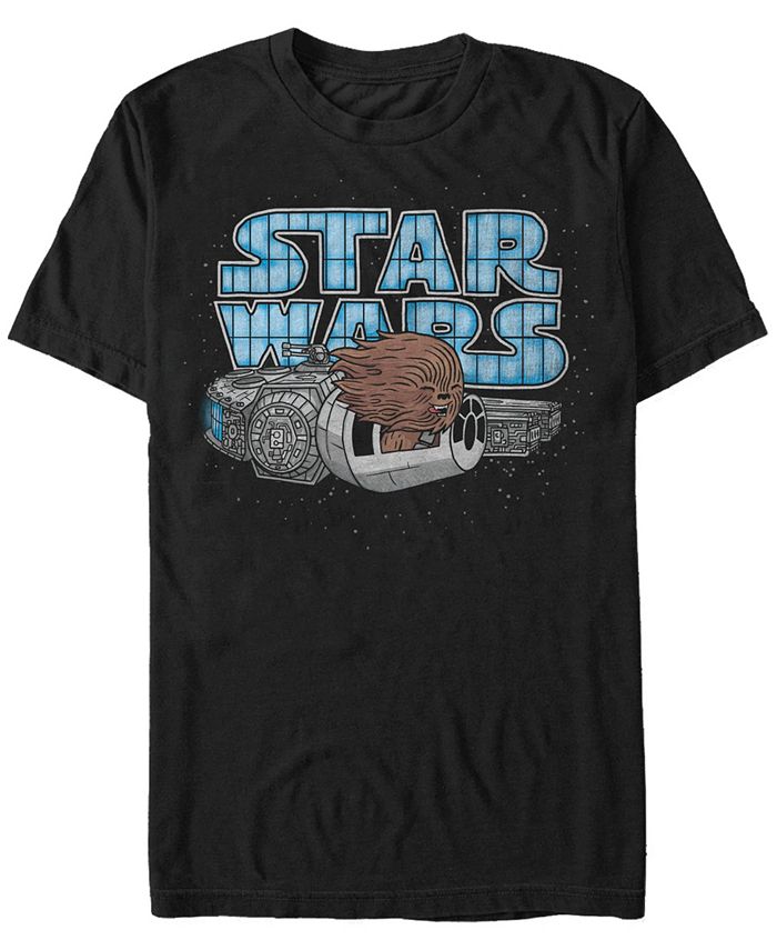 Fifth Sun Star Wars Men's Classic Cute Chewbacca Hair In The Wind Short Sleeve T-Shirt