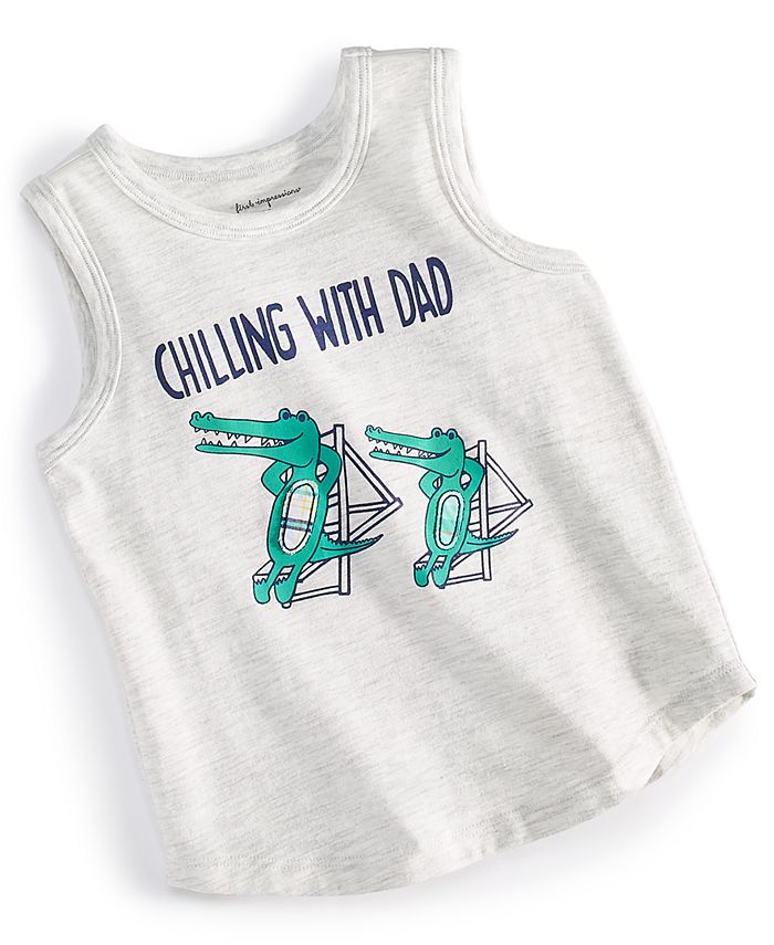 First Impressions Toddler Boys Chilling With Dad Tank Top