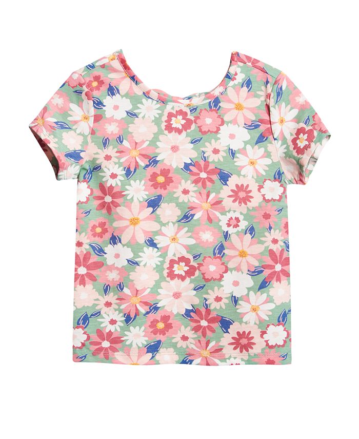 Epic Threads Toddler Girls Short Sleeve Floral Print T-shirt