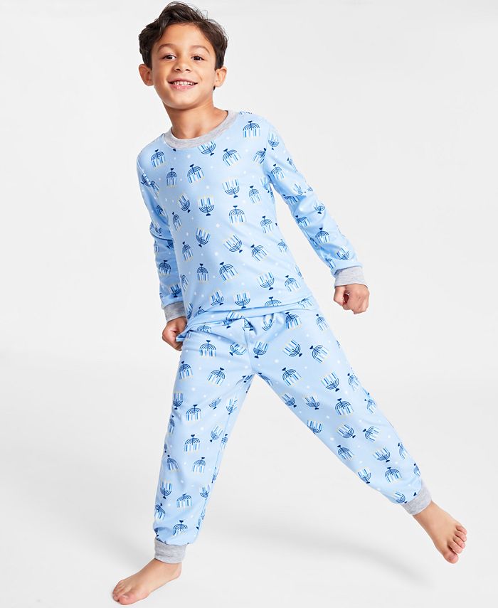 Family Pajamas Matching Toddler, Little & Big Kids Hanukkah Pajamas Set