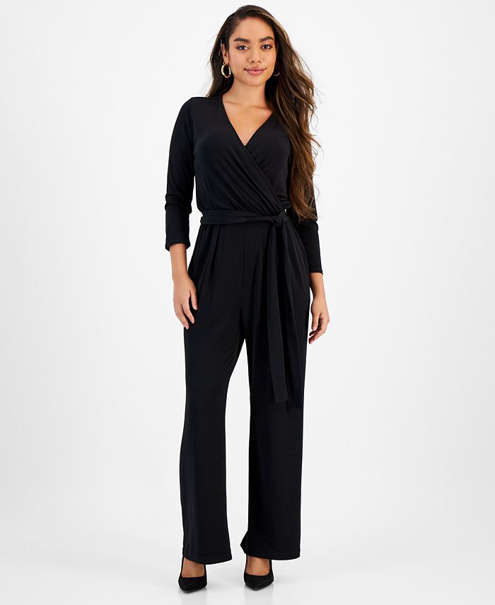 I.N.C. International Concepts Petite Wrap-Style Jumpsuit