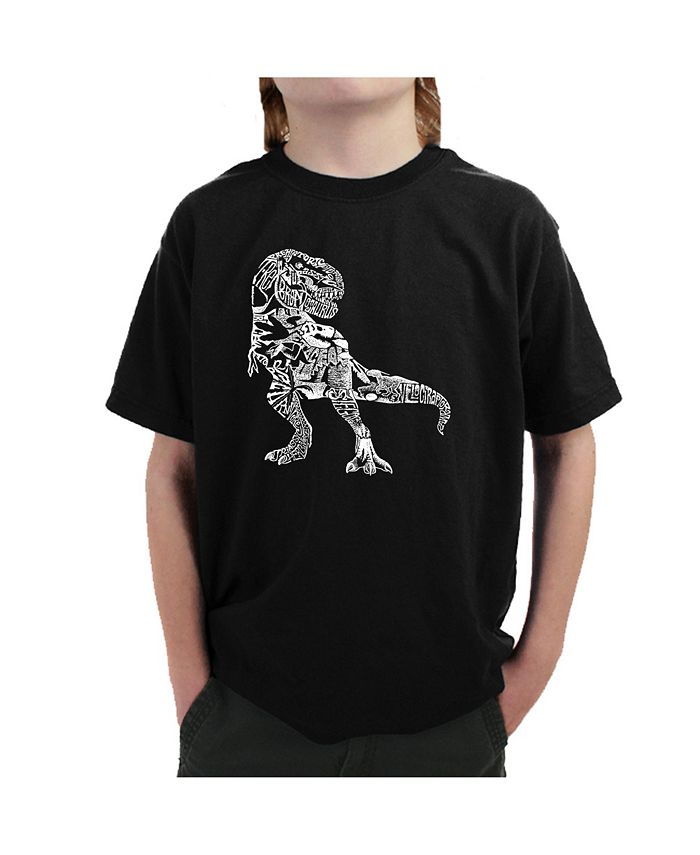 LA Pop Art Big Boy's Word Art T-shirt - Dino Pics