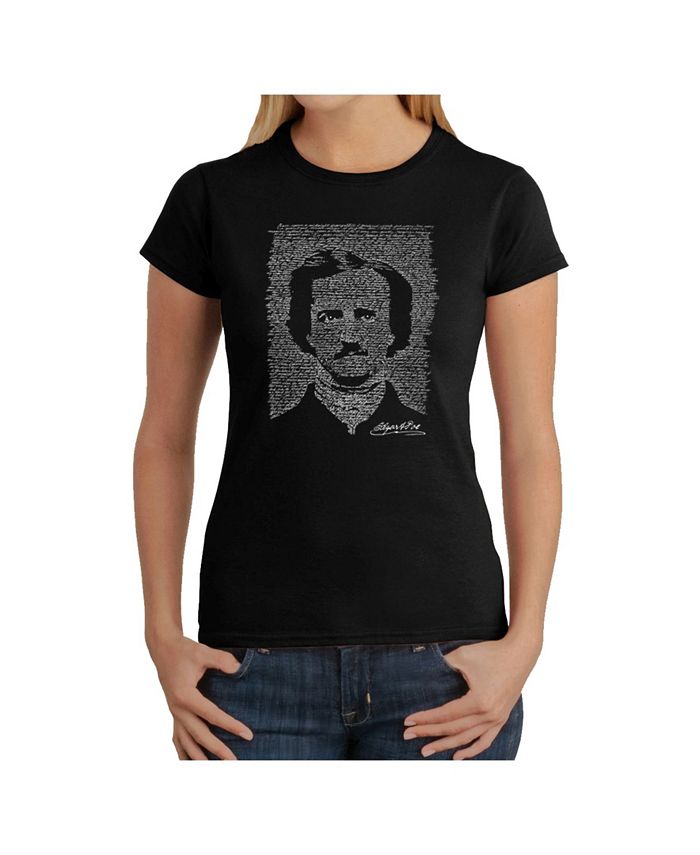 LA Pop Art Women's Word Art T-Shirt - Edgar Allen Poe - The Raven