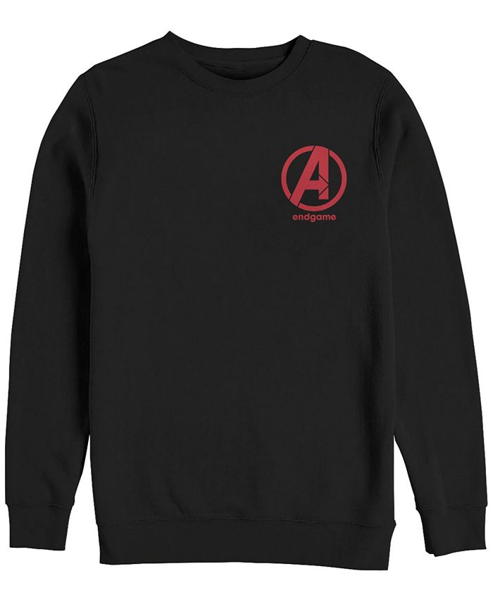 Fifth Sun Marvel Men's Avengers Endgame Left Chest Logo, Crewneck Fleece