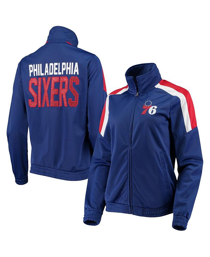 G-III 4Her by Carl Banks Women's Royal Philadelphia 76ers Jump Shot Full-Zip Track Jacket