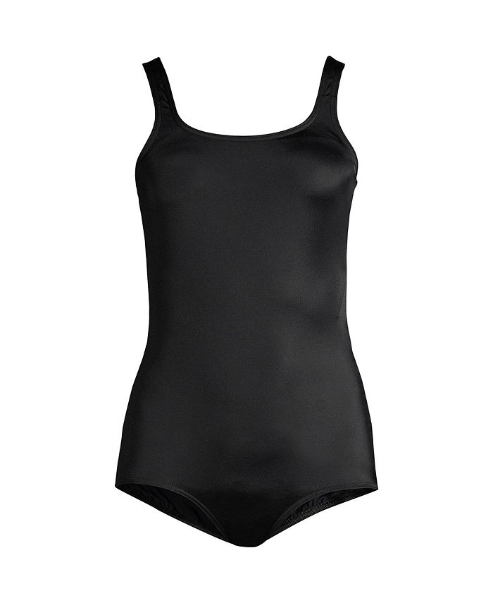 Lands' End Women's Plus Size DDD-Cup Chlorine Resistant Scoop Neck Soft Cup Tugless Sporty One Piece Swimsuit