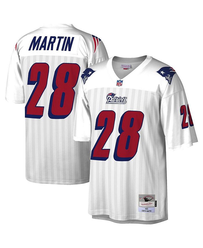 Mitchell & Ness Men's Curtis Martin White New England Patriots 1995 Legacy Replica Jersey