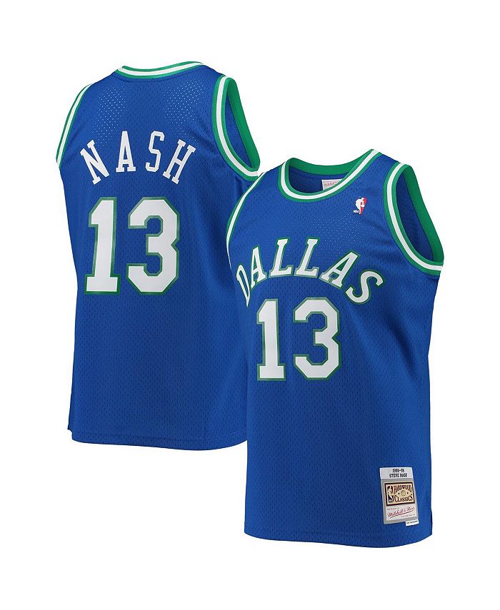 Mitchell & Ness Men's Steve Nash Blue Dallas Mavericks Hardwood Classics Swingman Jersey