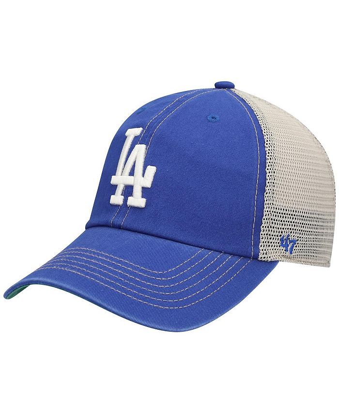 47 Brand Men's Royal Los Angeles Dodgers Logo Trawler Clean Up Trucker Snapback Hat