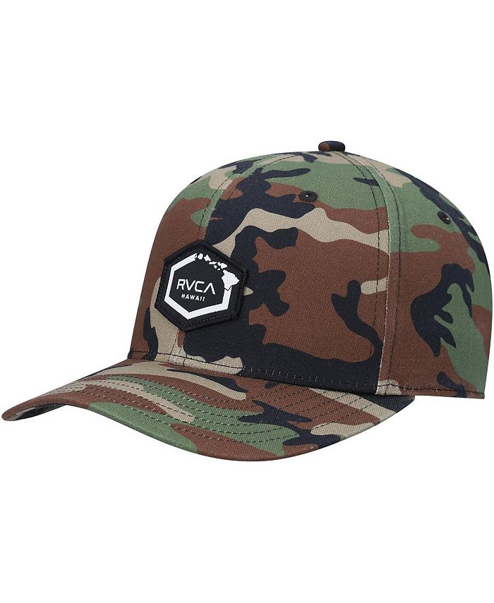 RVCA Men's Camo Island Hex Snapback Hat