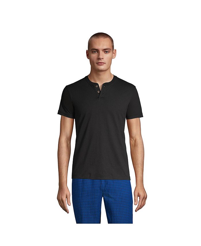 Lands' End Men's Tall Short Sleeve Super-T Henley T-Shirt