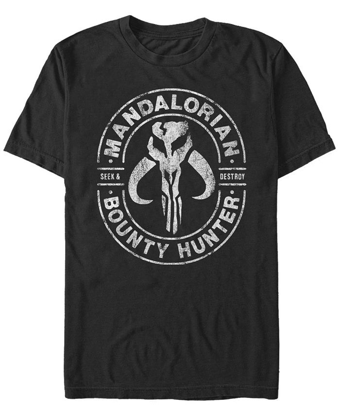 Fifth Sun Men's Star Wars The Mandalorian Bounty Hunter Seek Destroy Short Sleeve T-Shirt