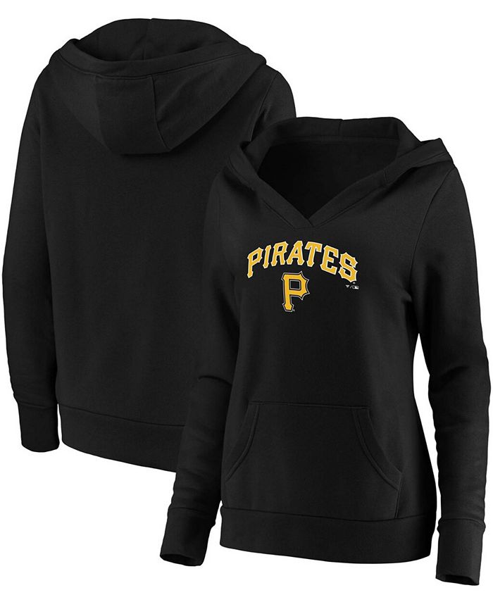 Fanatics Plus Size Black Pittsburgh Pirates Core Team Lockup V-Neck Pullover Hoodie